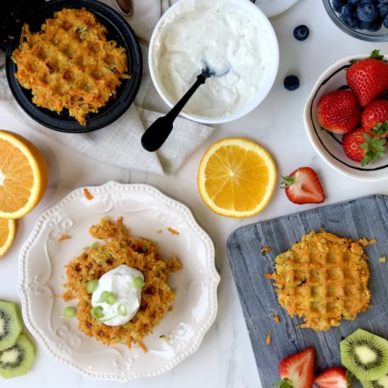 Sweet Potato Savoury Waffles