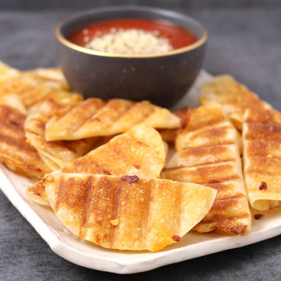 Quesadillas with garlic butter