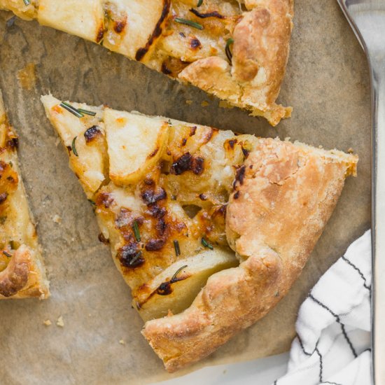 Rosemary Cheddar Apple Galette