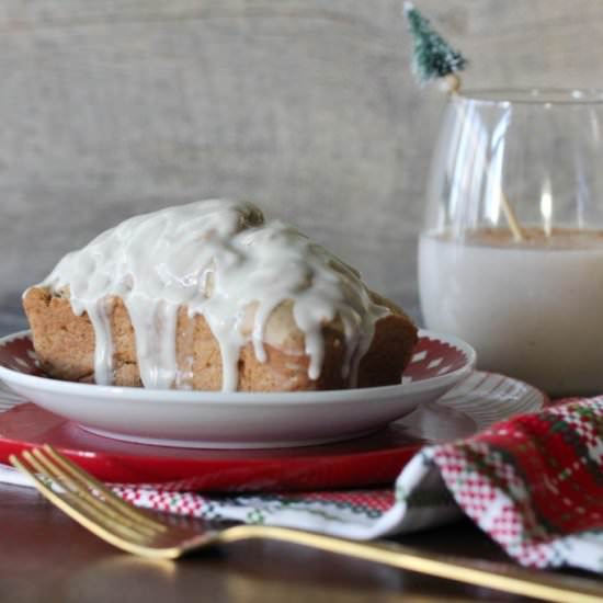 Vegan Eggnog Bread with Rum Glaze