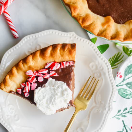 Silky Peppermint Mocha Pie