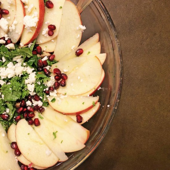 Kale Apple Pomegranate Salad