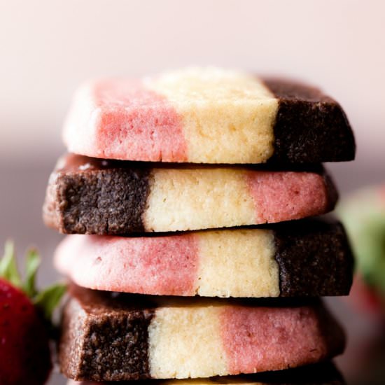 1 Dough Neapolitan Cookies