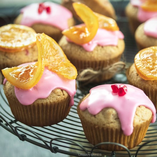 Orange Chai Muffins w Pomegranate