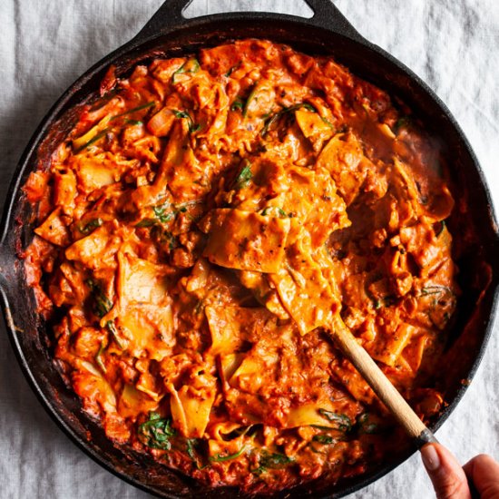 Vegan Skillet Lasagna