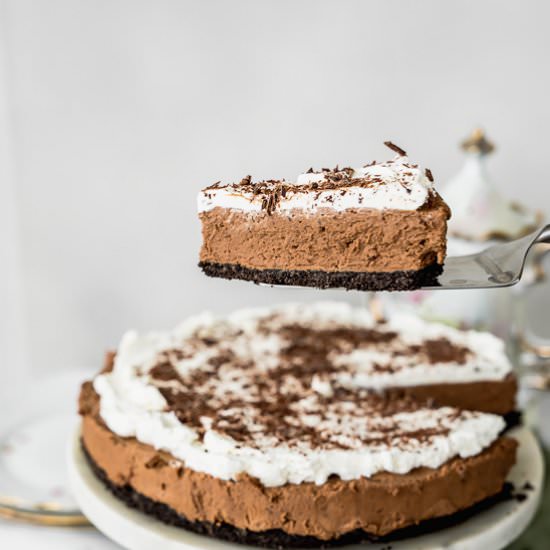 No Bake Chocolate Espresso Tart