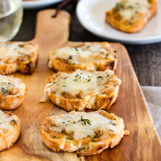 French Onion Cheese Toasts