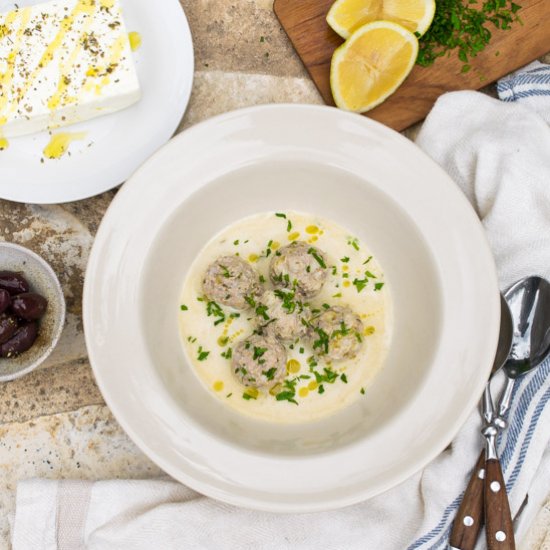 Greek Meatball Soup