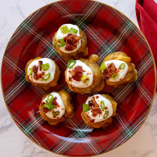 Loaded Hasselback Potato Bites