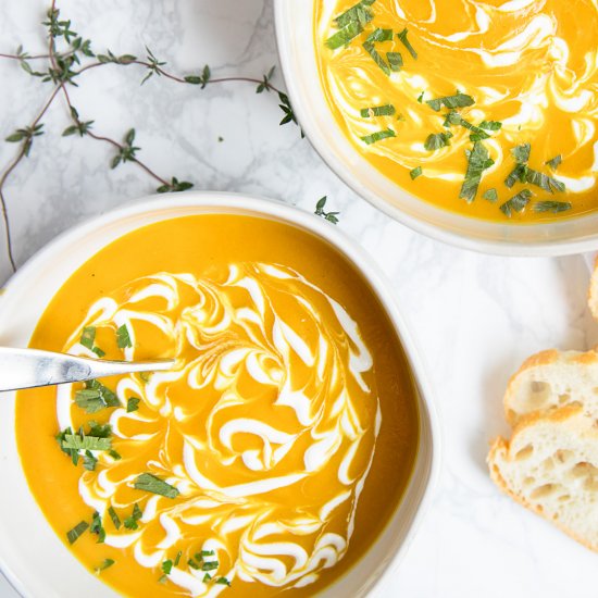 Pumkin Spiced Butternut Squash Soup