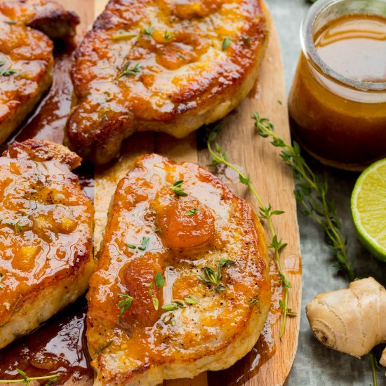 Apricot Ginger Pork Chops