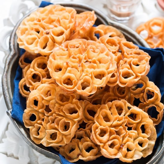 Rose Shaped Cookies (Achu Murukku)