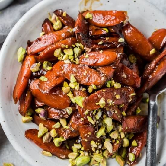 Bourbon Maple Glazed Carrots