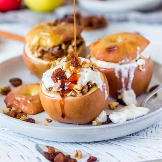 Oatmeal-raisin stuffed apples