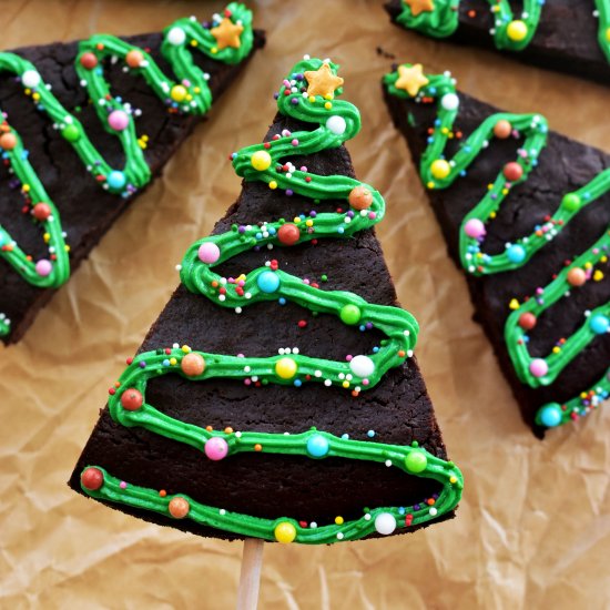 Christmas tree brownie