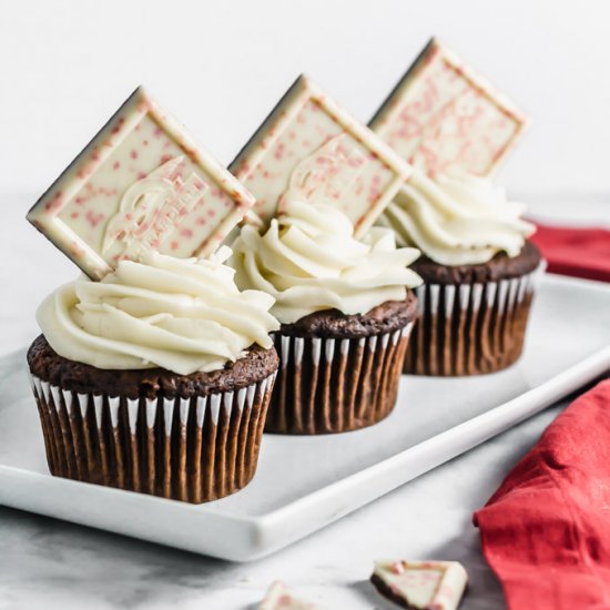 Peppermint Bark Cupcakes