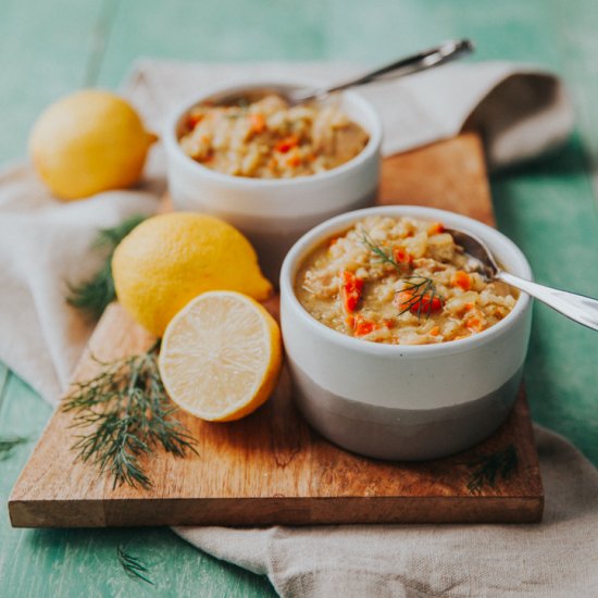 Creamy Lemon Chicken Soup