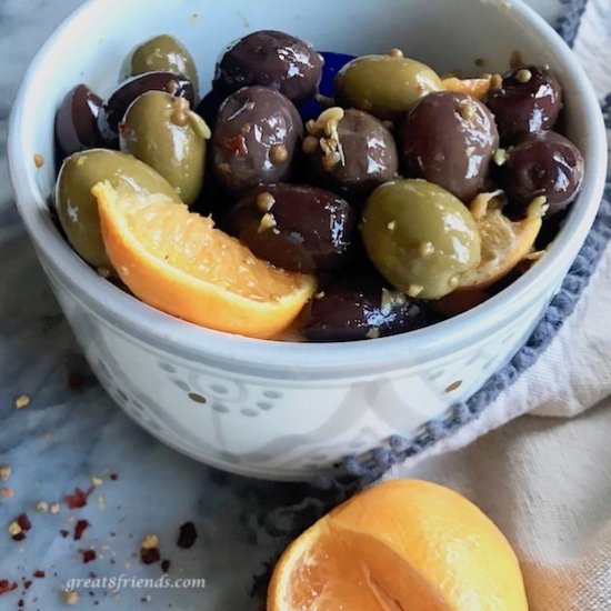 Citrus Marinated Olives