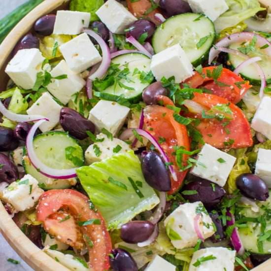 Greek Salad with Homemade Dressing