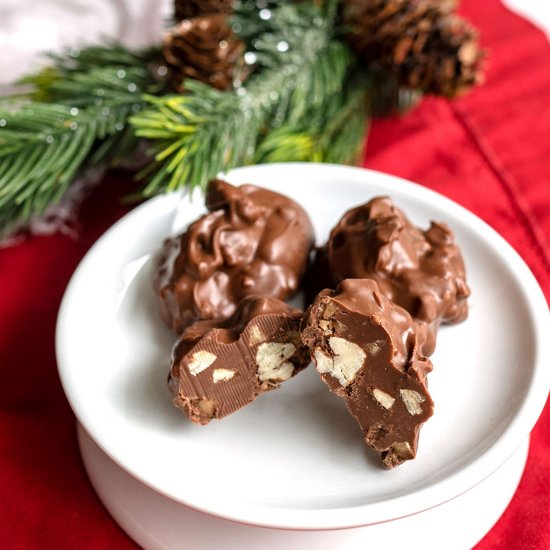 Chocolate Pecan Toffee Clusters