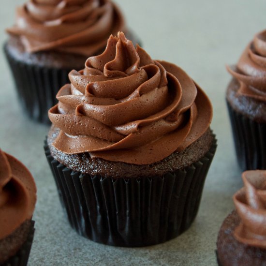 best ever double chocolate cupcakes