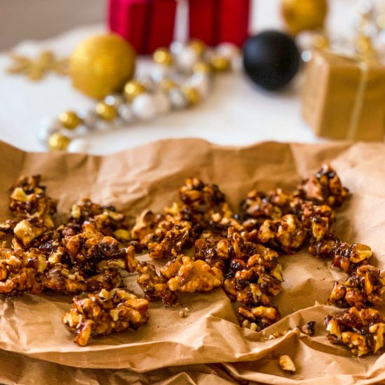 Salty & Spicy Candied Walnuts