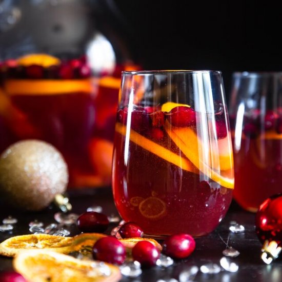 Sparkling Holiday Champagne Sangria