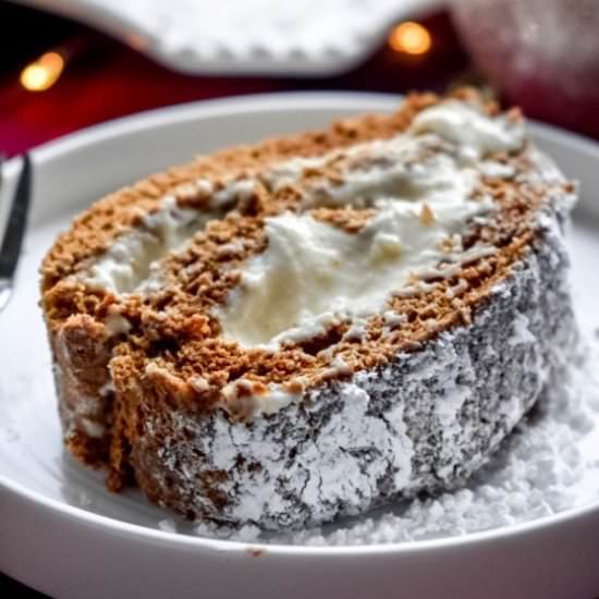 Gingerbread Cake Roll