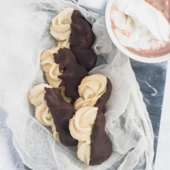 Chocolate Covered Viennese Whirls