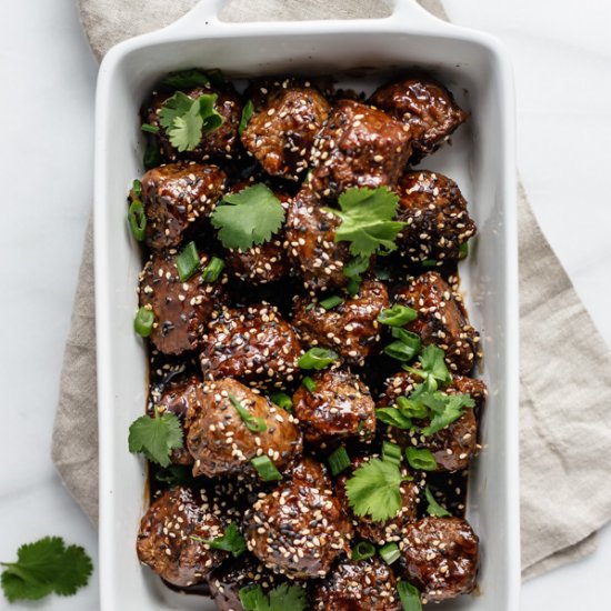 Plant-Based Sweet & Sour Meatballs