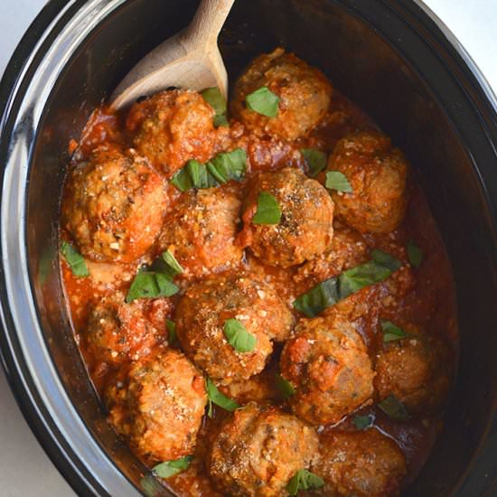 Crockpot Turkey Sausage Meatballs