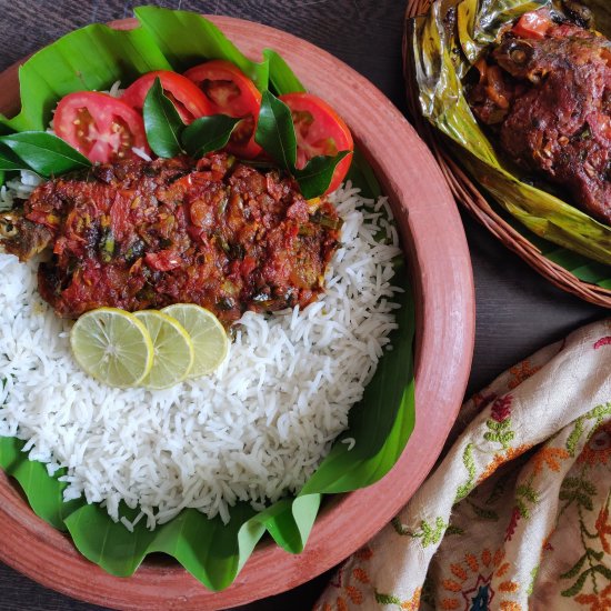 Spicy Fish Wrap in banana leaf