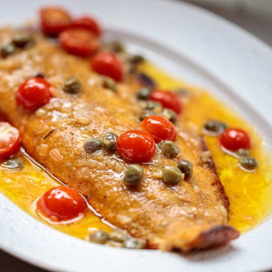 Fried Fish with Beurre Blanc