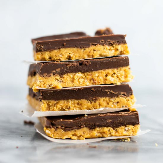 No Bake Chocolate Peanut Butter Bar