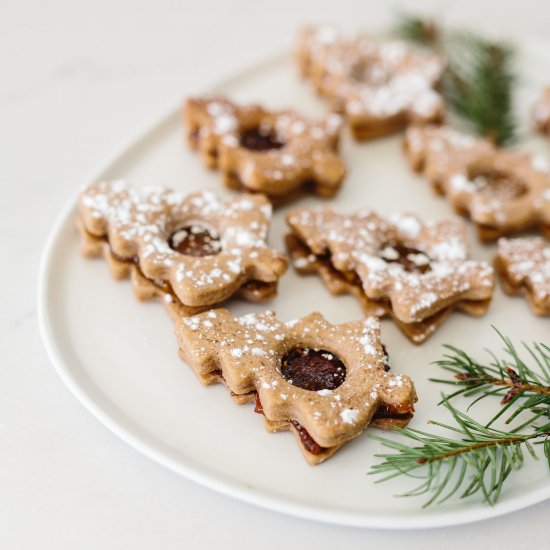 Chocolate Linzer Cookies