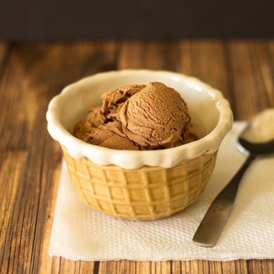 No Egg Homemade Chocolate Ice Cream