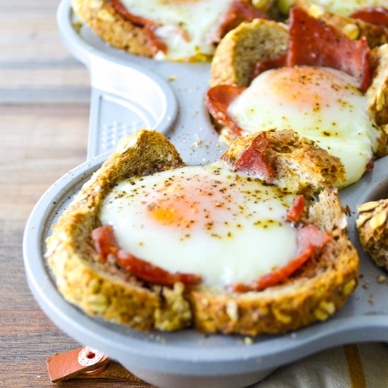 Turkey Bacon Egg Nests