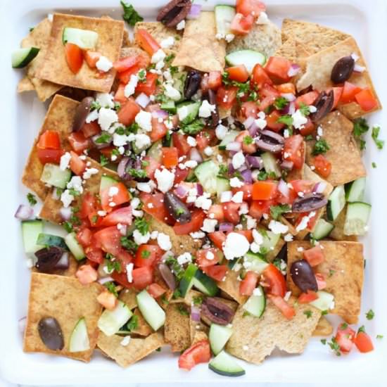 Easy Greek Nachos