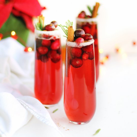 Cranberry orange holiday mimosa