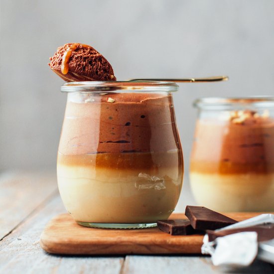 Chocolate Mousse & Caramel Parfaits