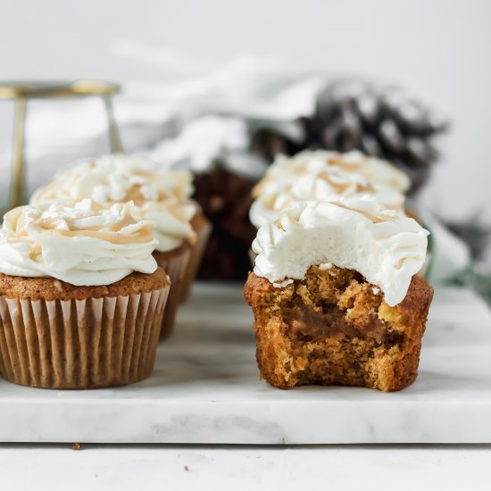 Maple Caramel Carrot Cake Cupcakes