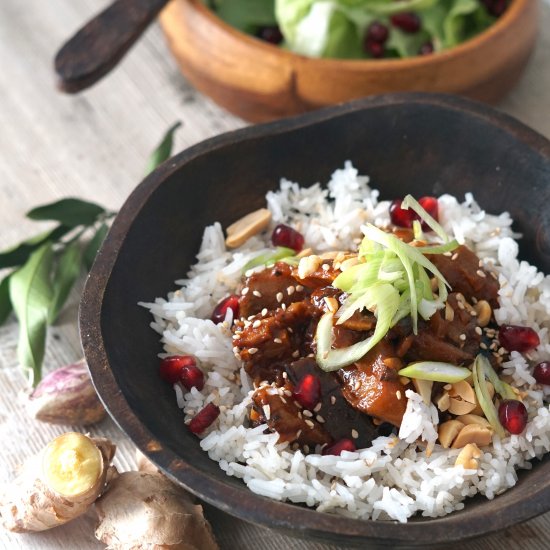 Korean Stir Fry Eggplant Vegan