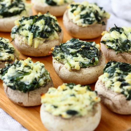 spinach feta stuffed mushrooms