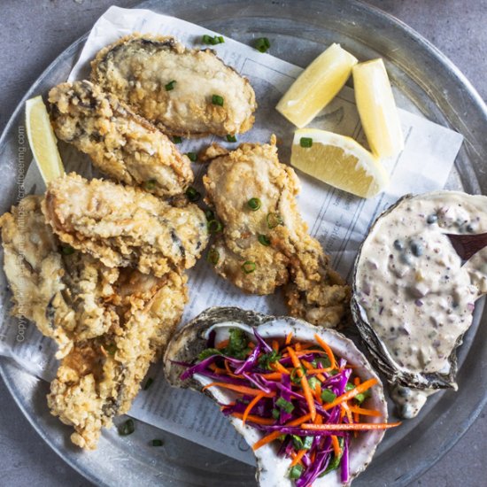 Panko Crusted Fried Oysters