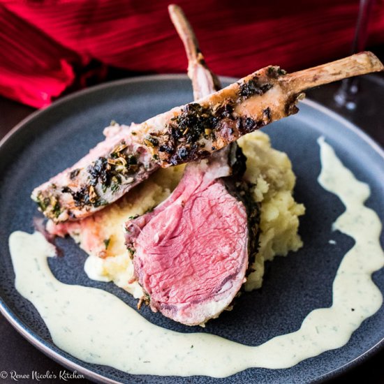 Garlic Fennel Roast Rack of Lamb