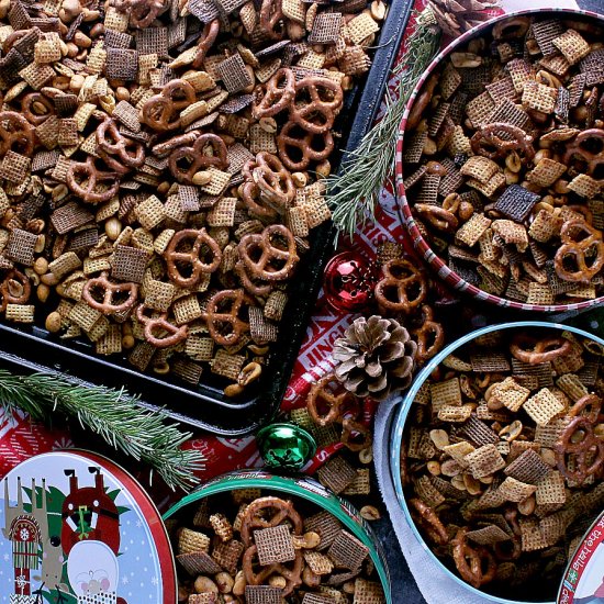 Addicting Christmas Chex Mix