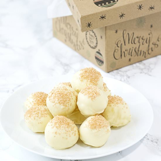 White Chocolate Eggnog Truffles