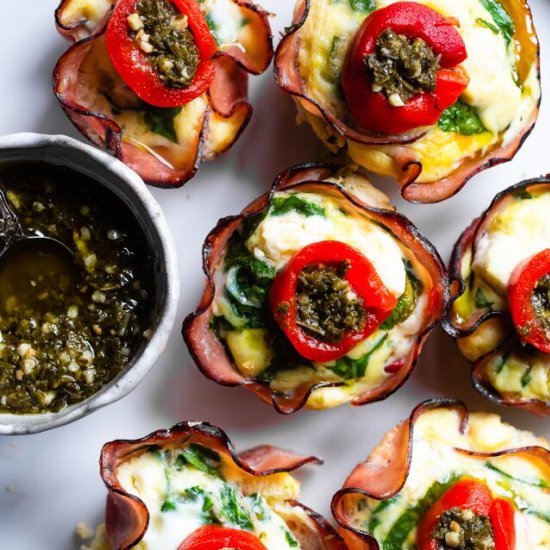 Low Carb Mediterranean Egg Muffins