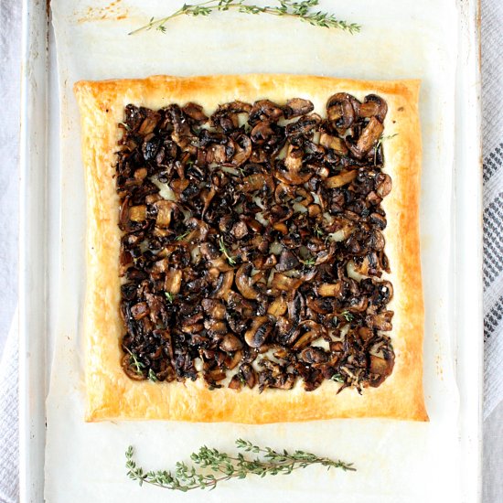 Sautéed Mushroom and Parmesan Tart