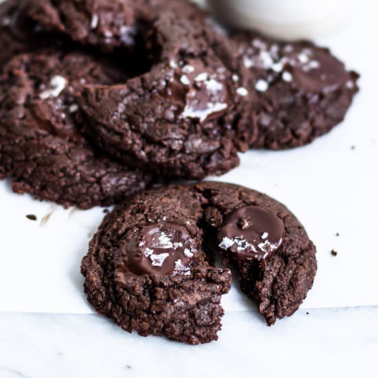 Vegan Salted Espresso Brookies